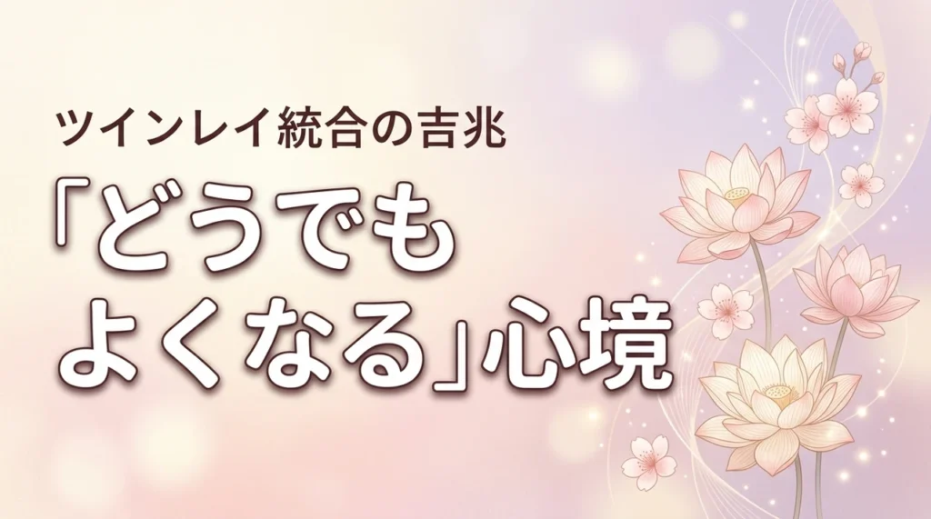 もう終わり？ツインレイのサイレント期間にどうでもよくなるのは、統合が近い吉兆です